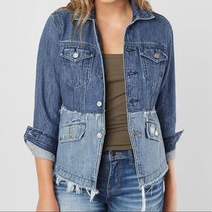 Lucky brand jean jacket two tone denim